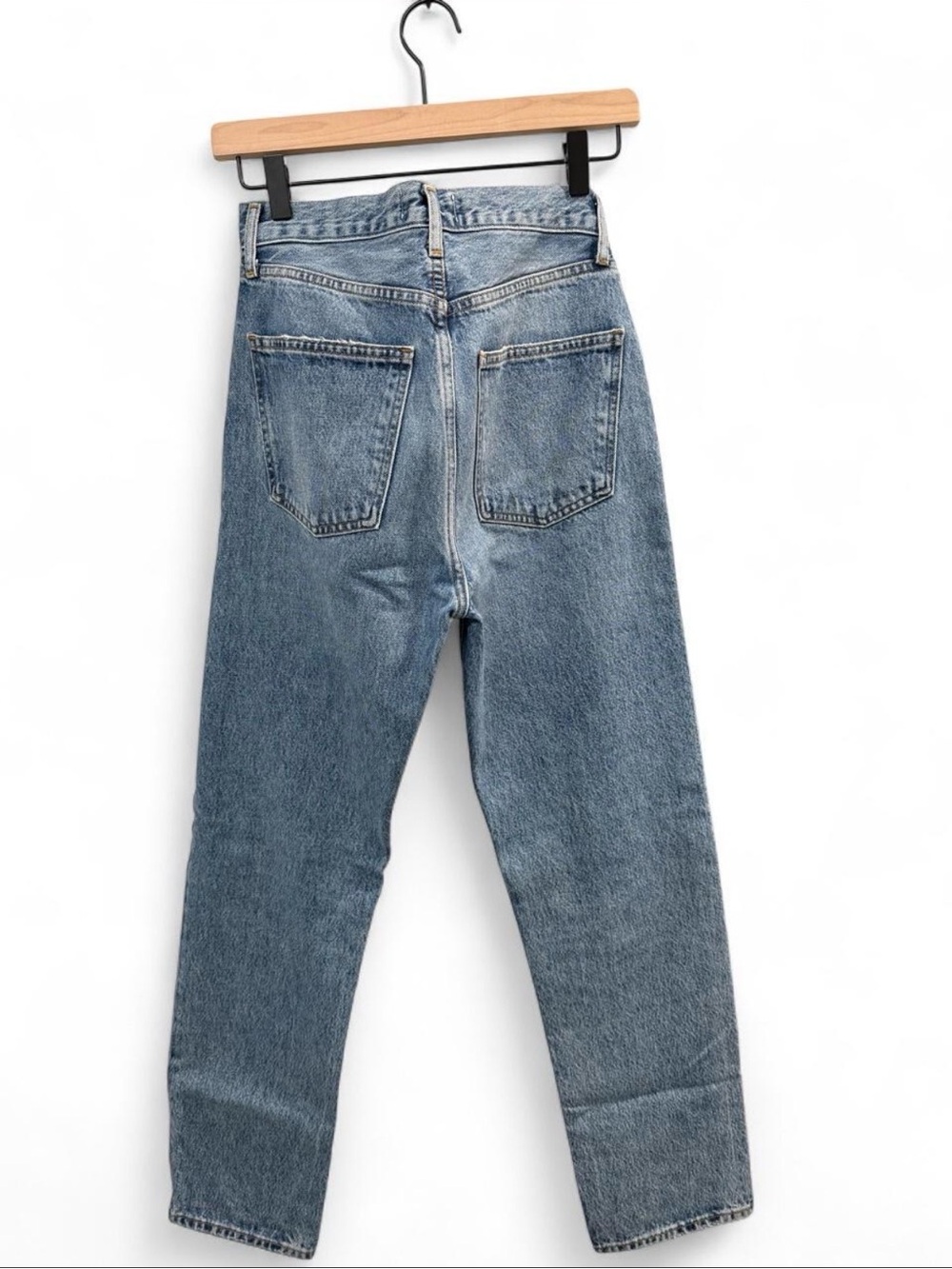 Agolde Classic Straight-Leg Jeans in Washed Blue - Picture 3 of 4